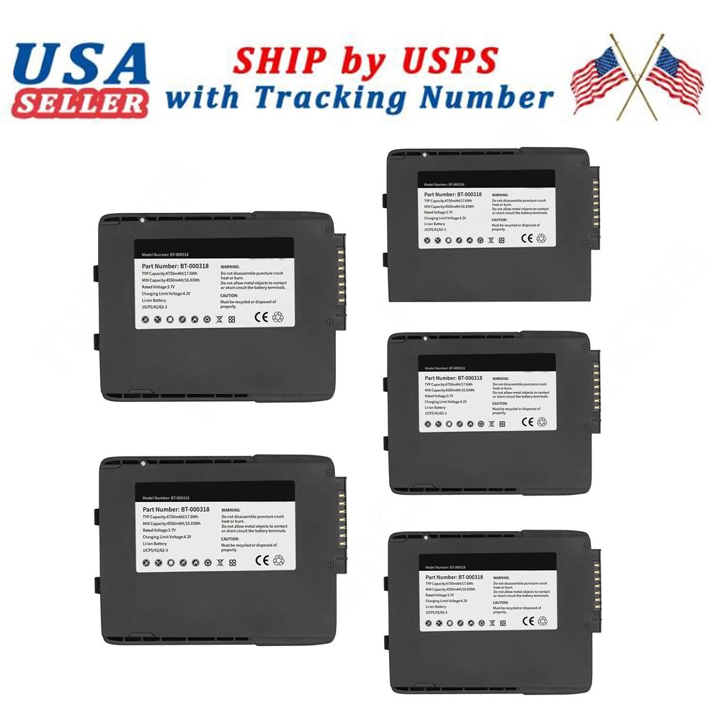 5PCS TC7X BT-000318 Battery for Zebra TC70/TC75/TC77 TC75X PN: BT-001259-01