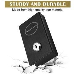 1 Pack Metal Box for Gamblers Pocket Sized Winner Bank Casino Cash Box with 2 Ke