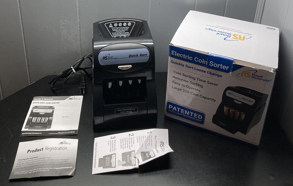 Royal Sovereign QS-1AC Electric Single Row Coin Sorter – Tested!