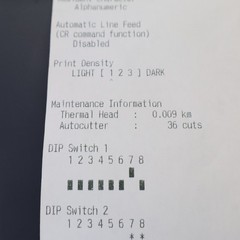 Epson TM-T88V M224A Point Of Sale Thermal Receipt Printer Low Use T5-C1