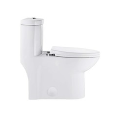 Sublime One Piece Elongated Toilet with Touchless Retrofit Dual Flush 1.1/1.6…