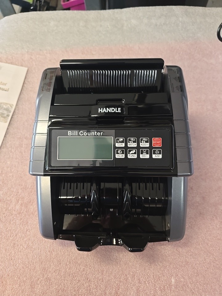 Aneken AL-1000 Money Counter Machine With Counterfeit Detector Tested