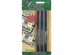 Dri-Mark Money Counterfeit Bill Detector Pen for Use w/ U.S. Currency, 3/Pack