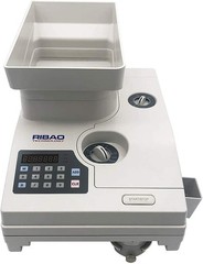 Ribao HCS-3300 Coin Counter, Coin Sorter w/Large Hopper, Professional High Speed