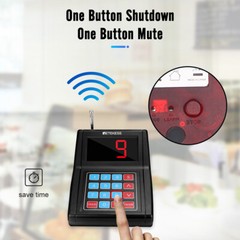 Retekess TD165 Wireless Pager Queuing System 1 Keypad 20 Buzzers Food Truck Cafe