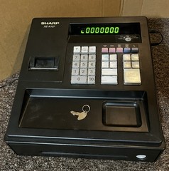 Sharp XE-A107 Electronic Cash Register “Repair” Keys-Power Cord Included
