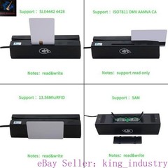 YL160 4-in-1 Magnetic Card Reader/Writer (supports EMV/IC/RFID/PSAM)+4Chip Cards