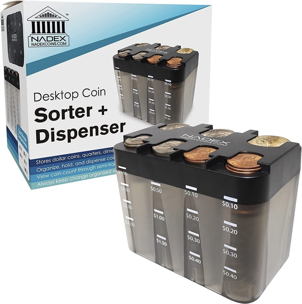 Nadex Coins Ncs8-1199 Desktop Coin-sorting Dispenser (ncs81199)