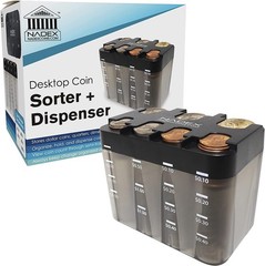 Nadex Coins Ncs8-1199 Desktop Coin-sorting Dispenser (ncs81199)