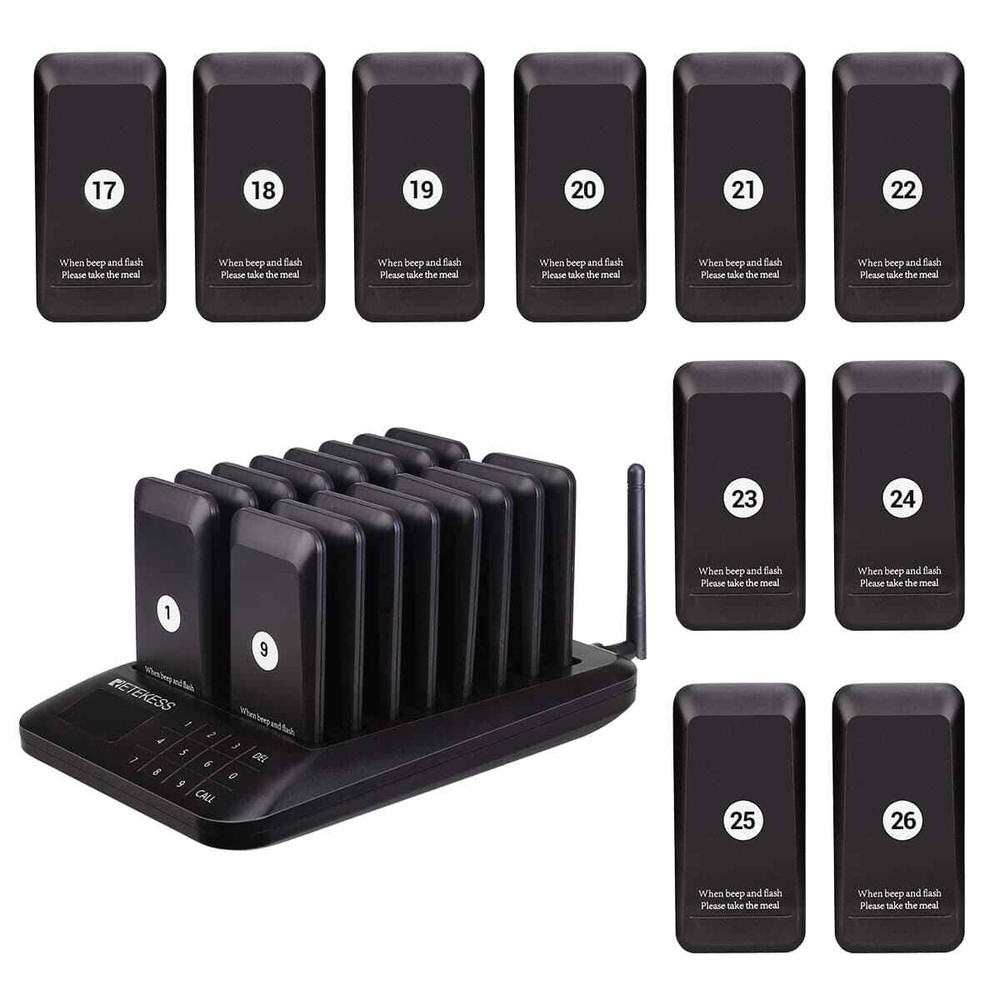 Retekess TD157 Restaurant Pager System 26 Restaurat Buzzer For Food Caregiving