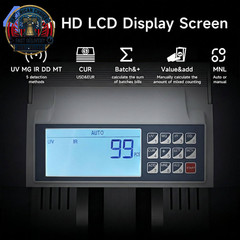 Money Counter Machine Pro with Value Count for Dollar Euro Accurate 110V | Large