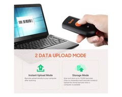 Tera Mini 1D 2D QR Wireless Barcode Scanner Waterproof Shockproof Pocket Orange