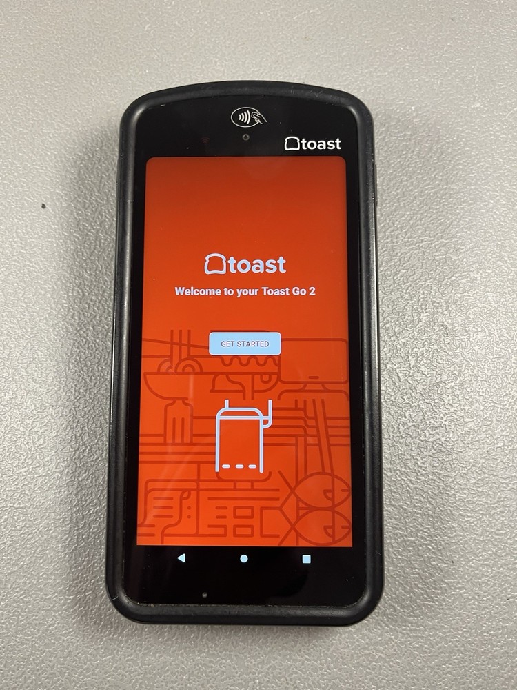 Toast Flex POS Go 2 Handheld Tablet Mobile Computer Device TG200 Cracked Plastic