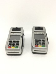 2x FIRST DATA FD130 Credit Card Terminal Chip Reader No Ac Adapter WORKING QTY
