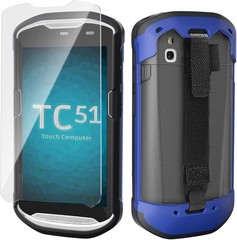 Upgraded Protective Cover Case w/Strap for Zebra TC51 TC52 TC56 TC57 TC510K Blue