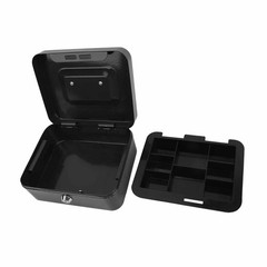 7.87″x 6.30″x 3.54″ Medium Cash Box with Combination Lock and Slot, Double La…