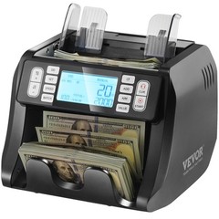 VEVOR Money Counter Machine USD & EUR Bill Counter w/UV MG Counterfeit Detection