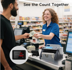 Contadora billetes doble motor UV MG IR detección falsa LCD conteo valor. NUEVO