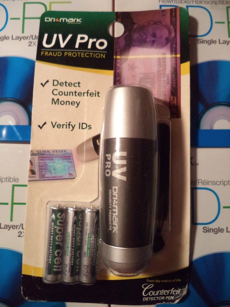DRI MARK UV Pro Fraud Protection Light Detect Counterfeit Money ID POSTAL STAMPS