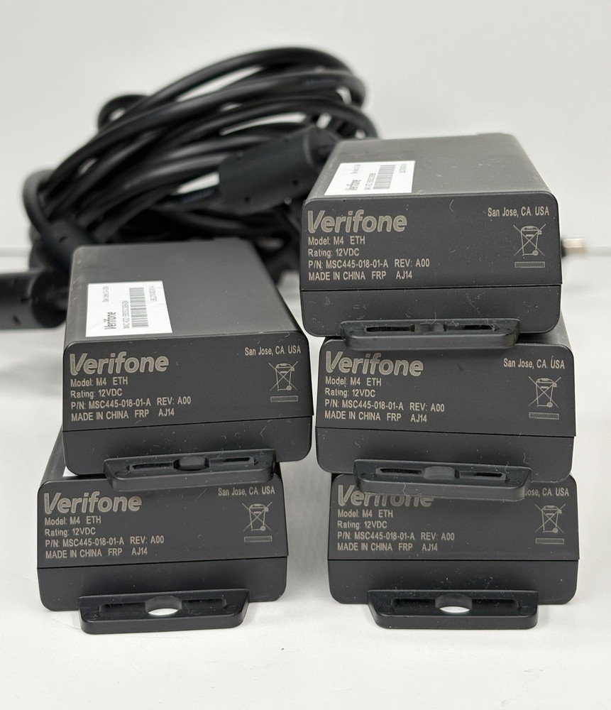 Lot of 5 VeriFone MSC445-018-01-A Ice Cube Cable M440 M400 Ethernet Switch USB-C