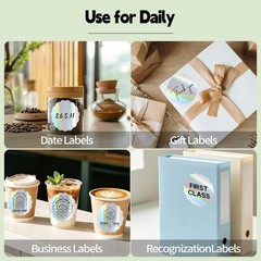 3 Inch Round Holographic Thermal Labels, Color Flower Thermal Sticker Labels …