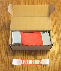 1000 SELF SEALING RED $500 CURRENCY STRAPS MONEY BILL BANDS $500 PMC BRAND STRAP