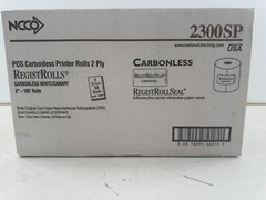 NEW 30 Rolls 3″ X 100′ Carbonless White/Canary Kitchen Printer Paper 2 Ply