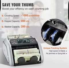 SucceBuy 1000 Pcs/Min Money Counter Business Cash Register Bill Counterfeit Bill