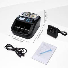 High-Speed Bill Counter Machine with LCD Display, UV/MG/IR Detection, Batch Mode