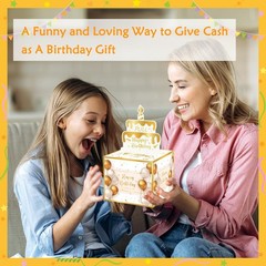 Surprise Birthday Money Box Cash Gift Pull Out Card 100 PCS Clear Bags