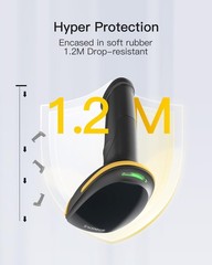 Wireless Bluetooth Barcode Scanner – 1D Handheld USB Reader, 2000mAh Battery, AP