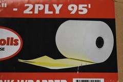 Case 32 Rolls 2 Ply Carbonless Rolls 3″ x 95 ft White Yellow Receipt Paper POS