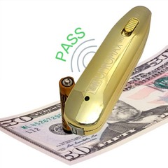 Counterfeit Bill Detector with Voice Confirmation MG/UV Color: Gold