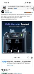 Aneken Ultra 2-Pocket Money Counter Machine Mixed Denomination