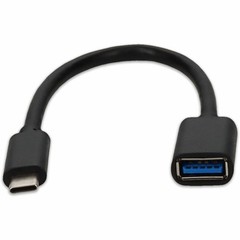 AddOn USB C 3.1 Male to USB A 3.0 Female Black Adapter