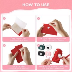 Money Pull Box For Cash Mini Rose Handbags With 30 PCS Bags For Birthday