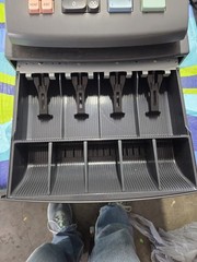 Sharp XE-A106 Electronic Cash Register FOR PARTS or REPAIRS. SEE PICS.