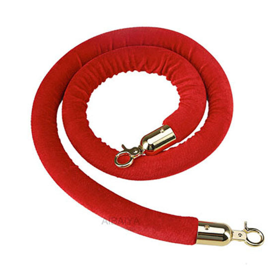 1 Pc Red Velvet Rope Crowd Control Stanchion Post Queue Line Barrier Rope New