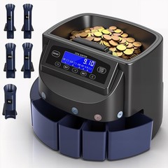 Coin Counter and Dollar Coin sorter with LCD Display, 300-coin Capacity, Supp…