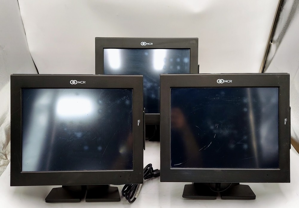LOT OF 3 NCR 15″ Touchscreen POS Terminal 7754-XXXX-YYYY