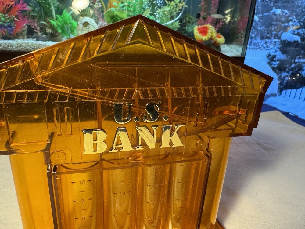 Vintage 1970’s Plastic Change Coin Bank Sorter 1c to 25c U.S. Bank J.S. NY China