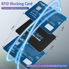 5Pack RFID Blocking Card,Contactless NFC Debit Credit Card Passport Protector bl