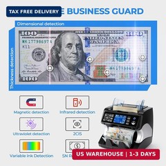 MUNBYN IMC01 Bank Grade Money Counter Machine Mixed Denomination, 2CIS/UV/IR/MG/