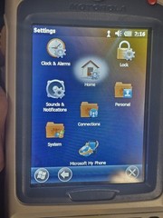 Lot of 2 Unlocked Motorola/Windows Mobile MC75A0 Handheld PC/Scanner + Cradle,
