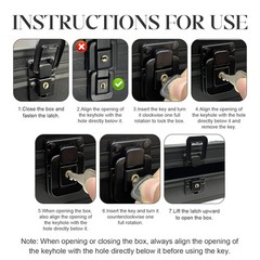 Black Lockable Money Box, Aluminium Alloy Cash Box with Coin Tray, Currency O…