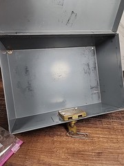 ☆Vintage☆ ~Steel master Metal Cash Box Art Steel Co. Heavy Duty~ ☆LOOK☆