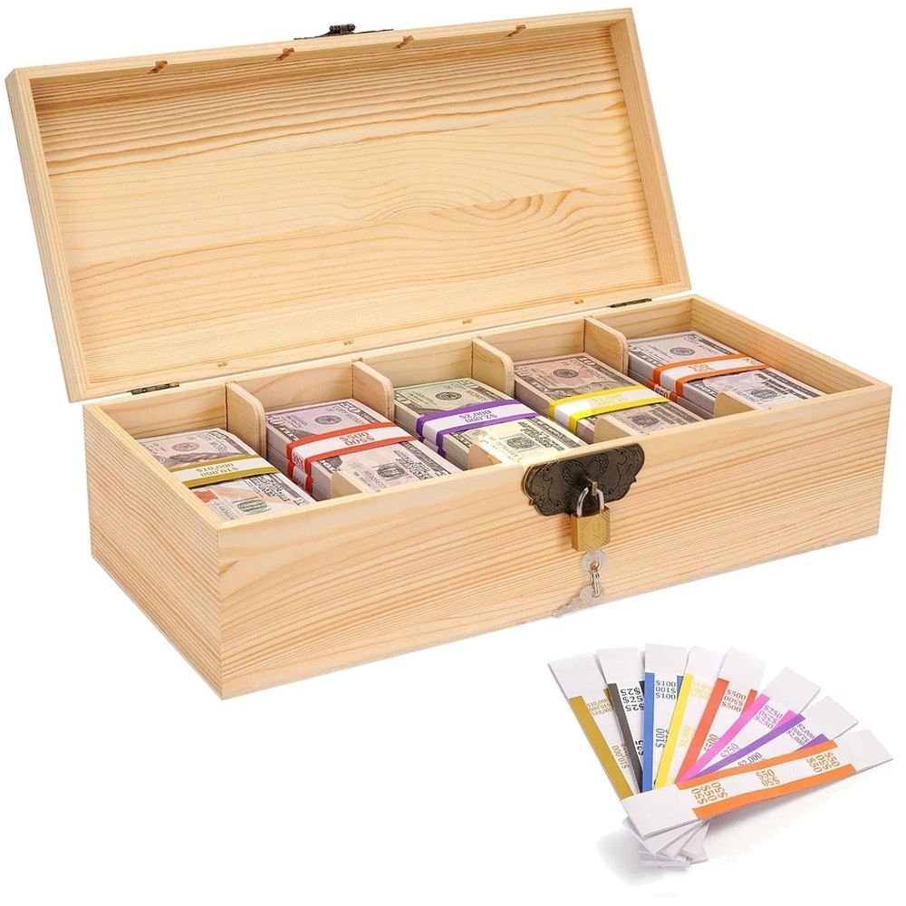 5 Compartment Currency Organizer with Lockable Cover