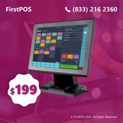 15” Touchscreen POS Cash Register Till System Restaurant Café Bar