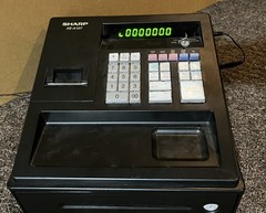 Sharp XE-A107 Electronic Cash Register “Repair” Keys-Power Cord Included