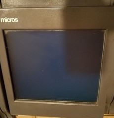 LOT OF 6 MICROS WORKSTATION 3 HOSPITALITY TERMINAL MODEL # 400412 UNTESTED